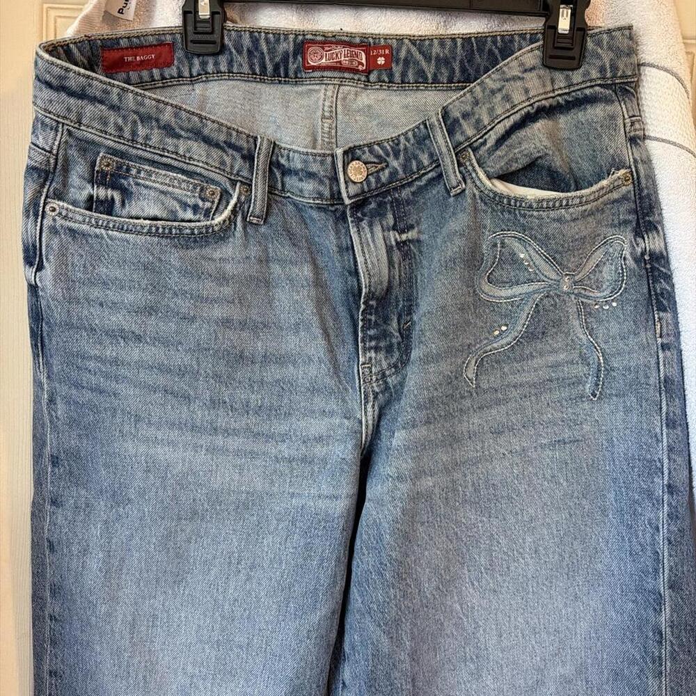 Lucky Brand - Women's Lucky Legend Embellished Bow Baggy - Size 12/31R